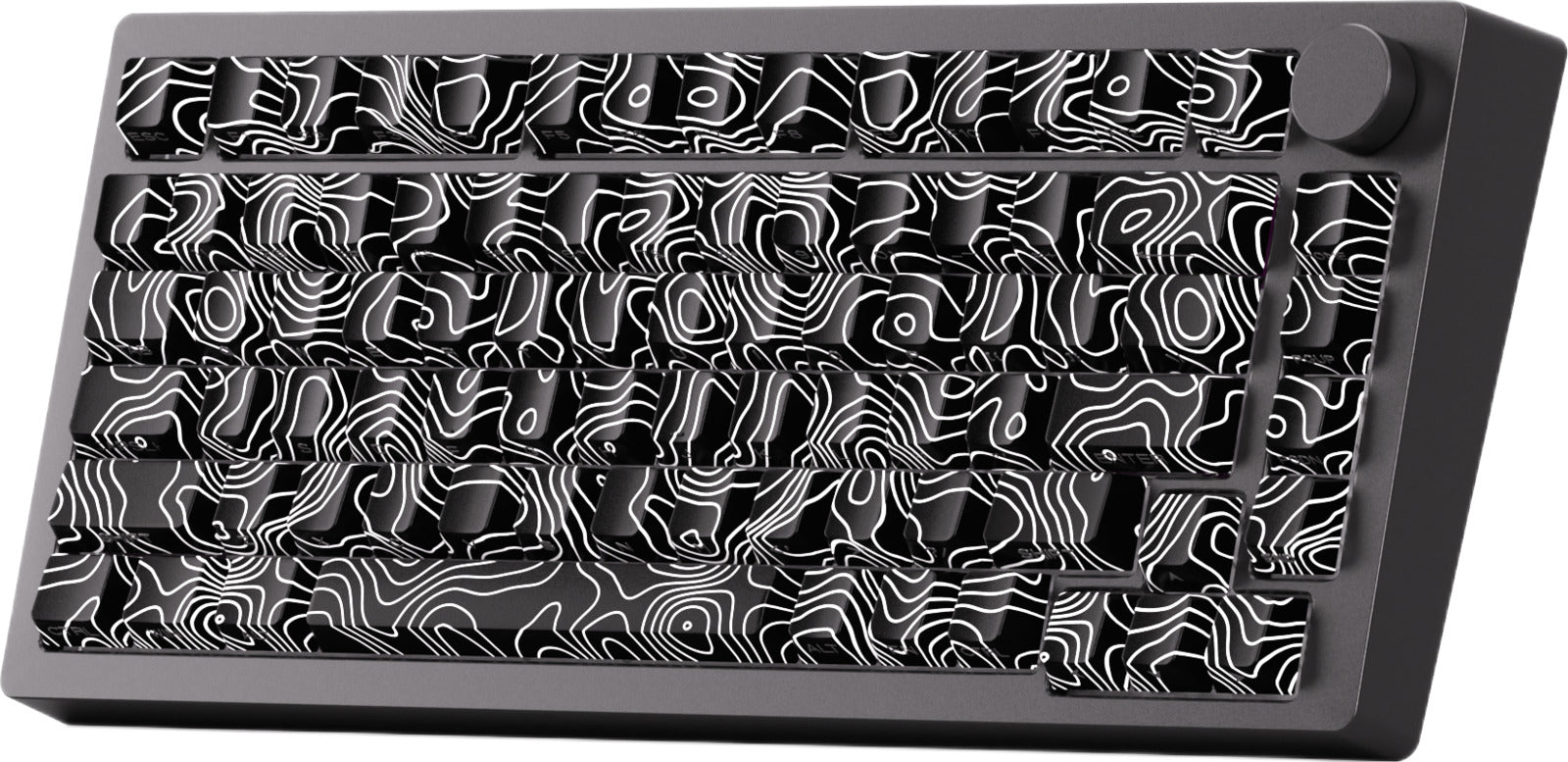 Akko x MonsGeek M1 V5 Contour Lines 75% V3 Piano Pro Black Hot-Swappable Wireless Mechanical Keyboard