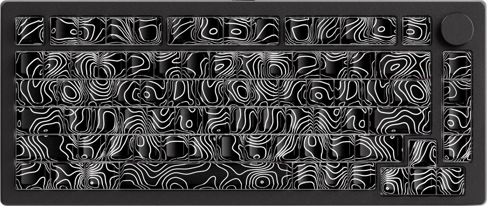 Akko x MonsGeek M1 V5 Contour Lines 75% V3 Piano Pro Black Hot-Swappable Wireless Mechanical Keyboard