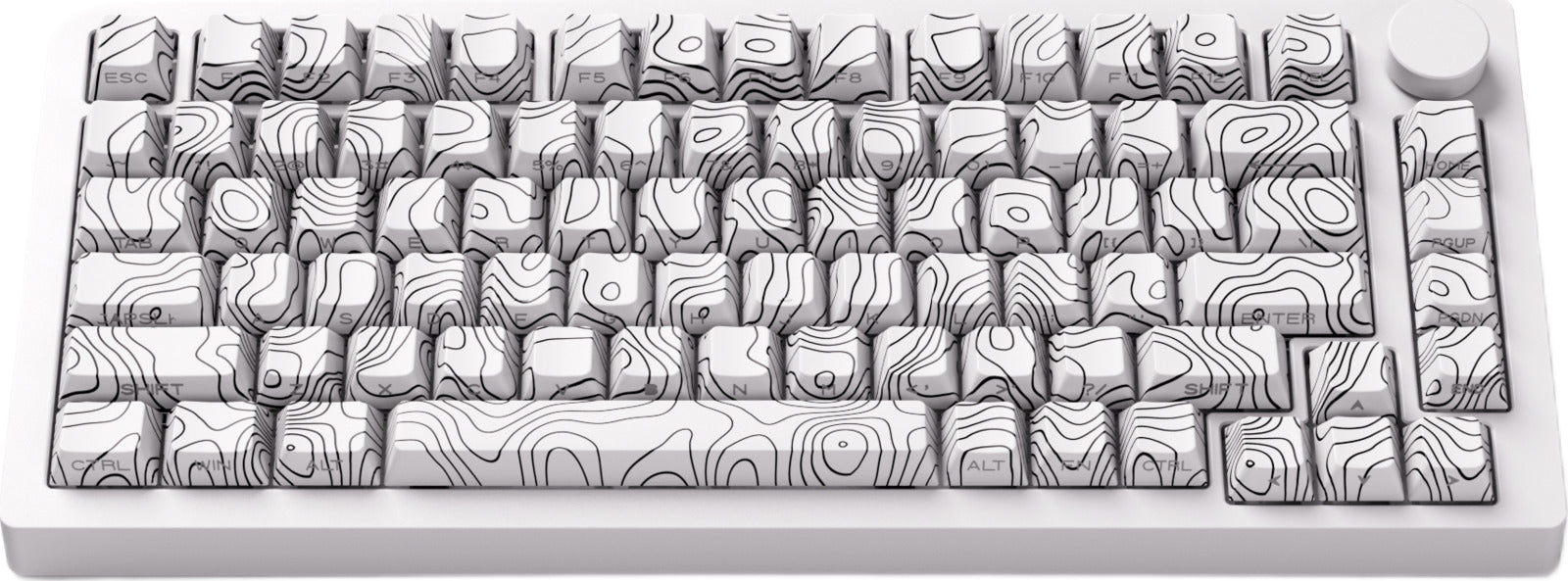 Akko x MonsGeek M1 V5 Contour Lines 75% V3 Piano Pro White Hot-Swappable Wireless Mechanical Keyboard