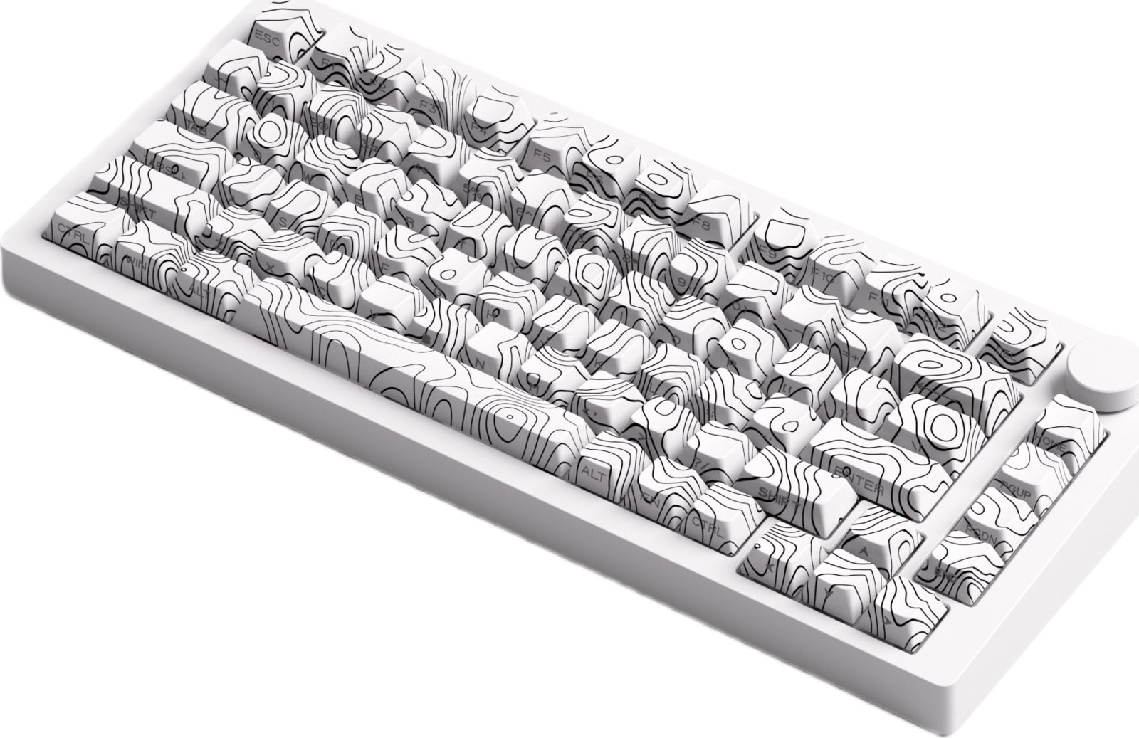 Akko x MonsGeek M1 V5 Contour Lines 75% V3 Piano Pro White Hot-Swappable Wireless Mechanical Keyboard