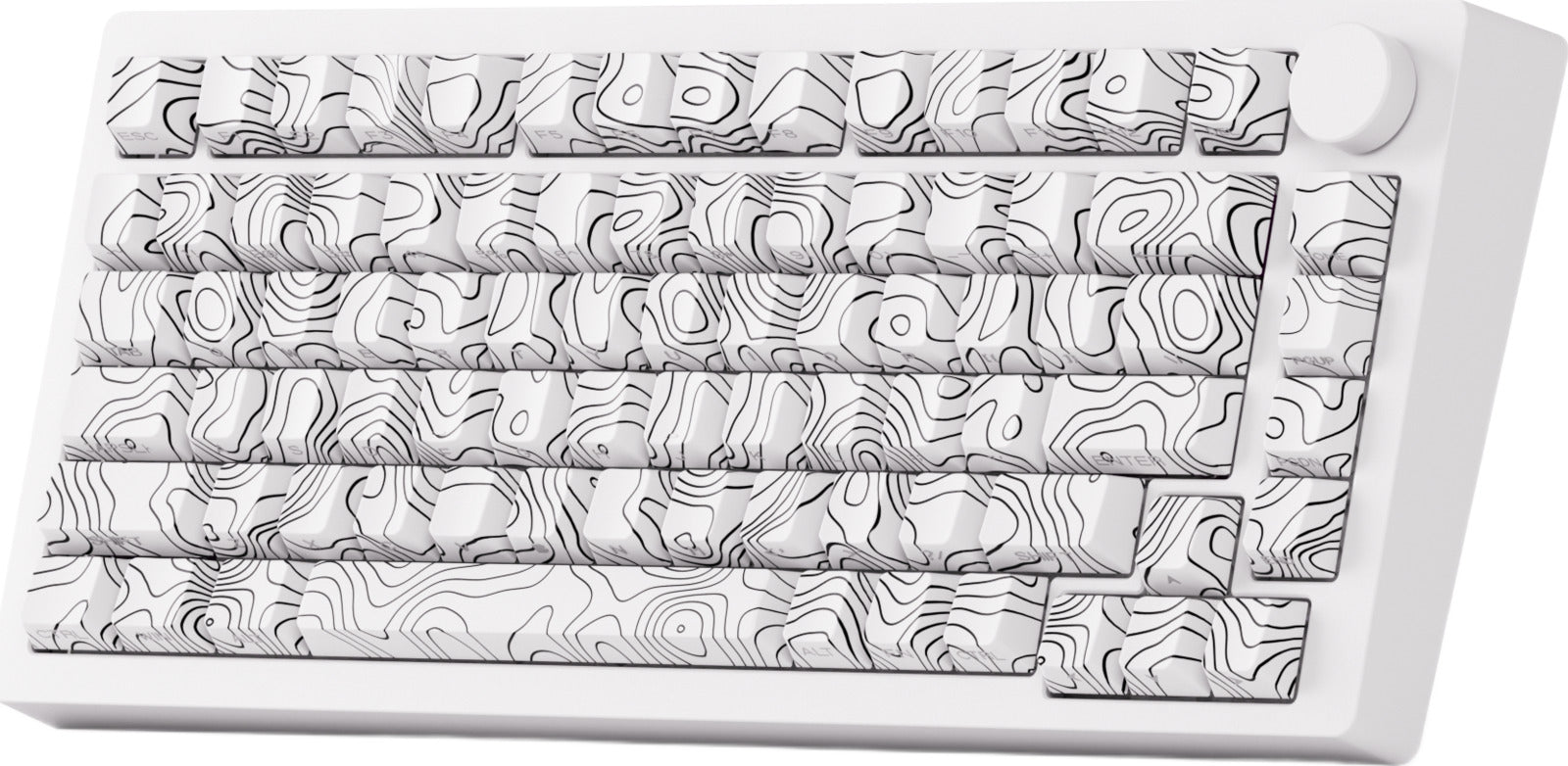 Akko x MonsGeek M1 V5 Contour Lines 75% V3 Piano Pro White Hot-Swappable Wireless Mechanical Keyboard