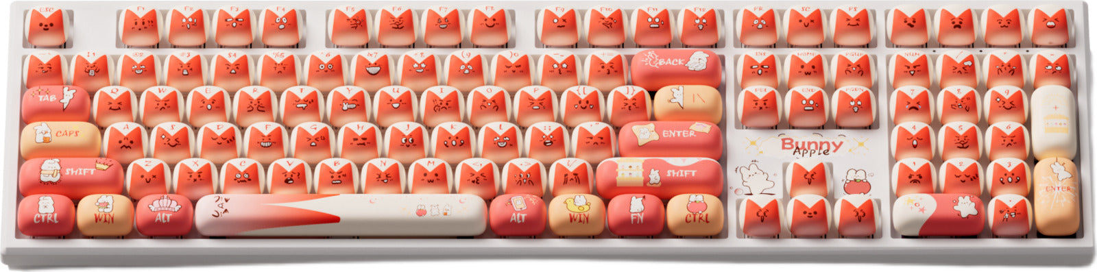 Akko x MonsGeek MG108B Bunny Apple 100% V3 Piano Pro Hot-Swappable Wireless Mechanical Keyboard