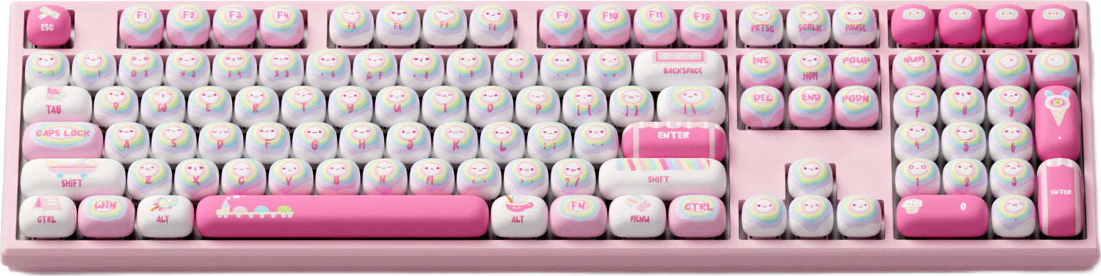 Akko x MonsGeek MG108B Rainbow Marshmallows 100% V3 Piano Pro Hot-Swappable Wireless Mechanical Keyboard