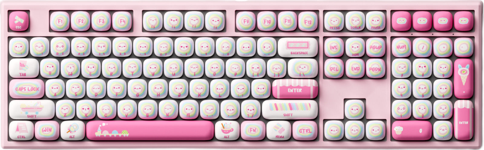 Akko x MonsGeek MG108B Rainbow Marshmallows 100% V3 Piano Pro Hot-Swappable Wireless Mechanical Keyboard