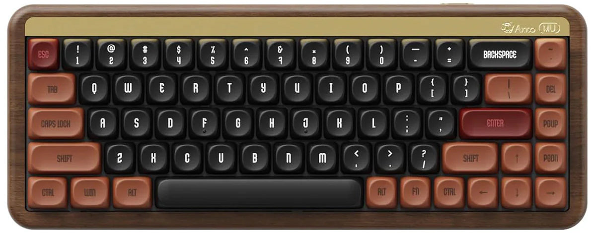 Akko MU01 Autumn Wooden 65% Rosewood Hot-Swappable Wireless Mechanical Keyboard