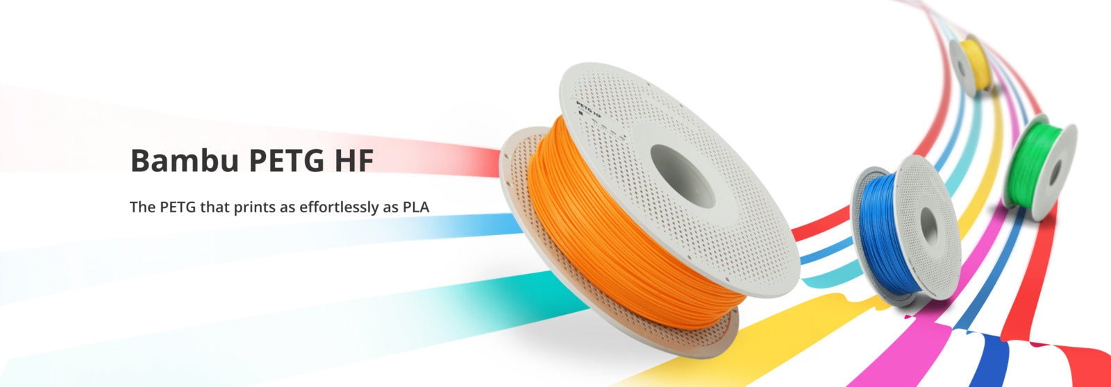 Bambu Lab PETG-HF - 1.75mm 1kg/Roll with Reusable Spool - Black