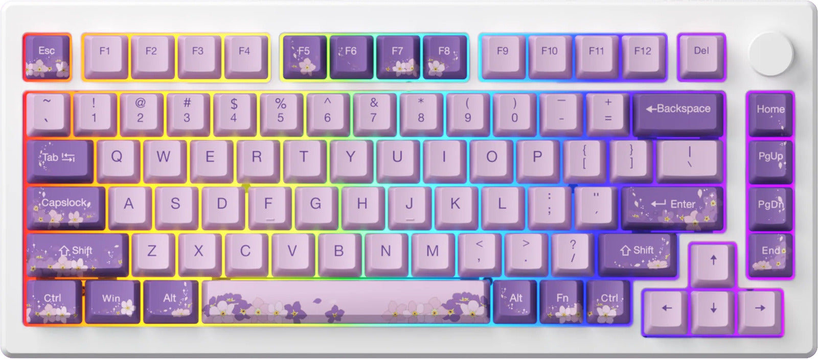 Akko MOD007-HE PC Purple Melody 75% Creamy Yellow Magnetic Wired Mechanical Keyboard