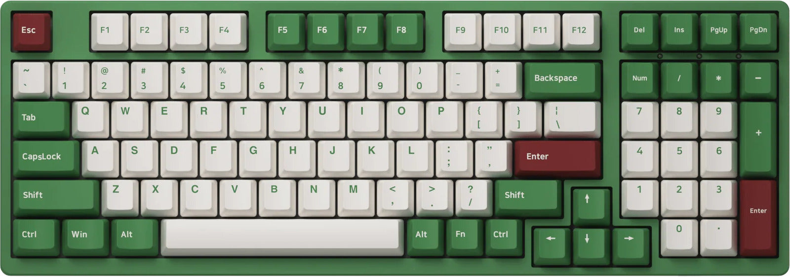 Akko Matcha Red Bean 3098B Plus 1800 Compact Creamy Cyan Hot-Swappable Wireless Mechanical Keyboard