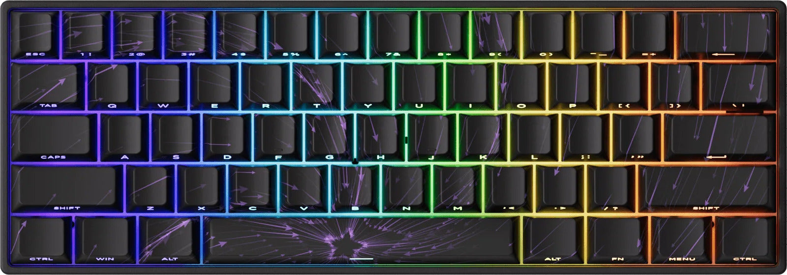 Akko x MonsGeek FUN60 Max Magnetic HE Glare Black Nebula Wireless Mechanical Keyboard