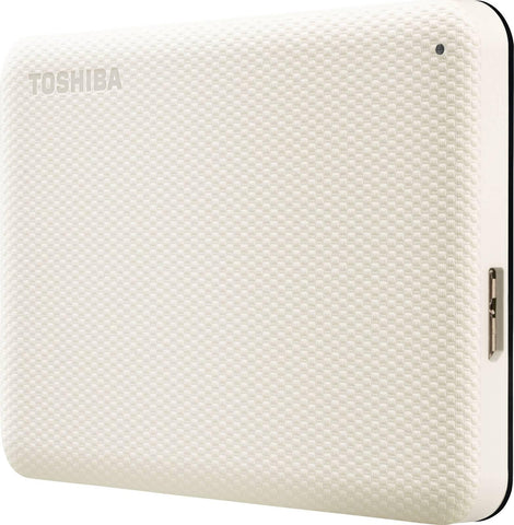 Toshiba Canvio Advance V10 USB 3.0 Portable External Hard Drive 1TB (White)