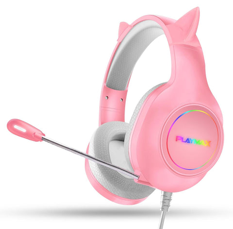 Playmax RGB Cat Ear Headset (Pink)