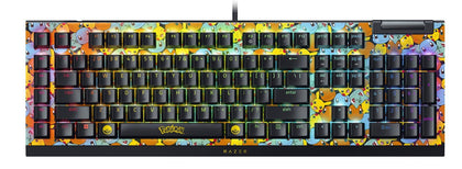 Razer BlackWidow V4 X Wired Mechanical Gaming Keyboard - Green Switch (Pokemon Kanto Starters Edition)