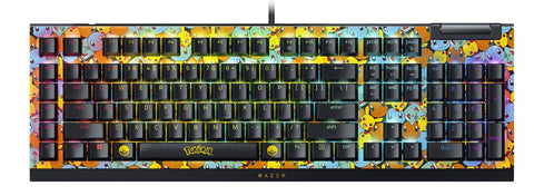 Razer BlackWidow V4 X Wired Mechanical Gaming Keyboard - Green Switch (Pokemon Kanto Starters Edition)