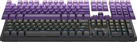 Playmax PRO Black RGB Mechanical Gaming Keyboard (Purple Bonus key caps)
