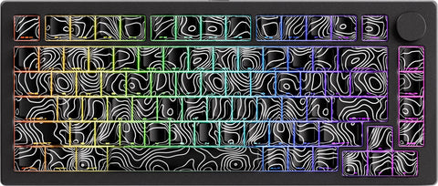 Akko x MonsGeek M1 V5 Contour Lines 75% V3 Piano Pro Black Hot-Swappable Wireless Mechanical Keyboard