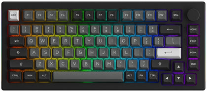 Akko Black & Silver 5075B Plus 75% Fairy Hot-Swappable Wireless Mechanical Keyboard