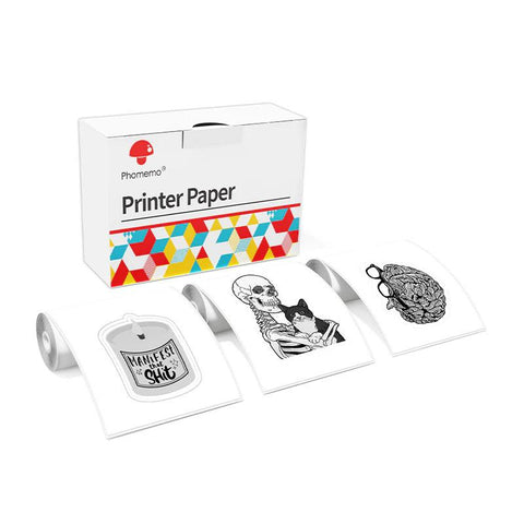 Phomemo 53mm White Sticker 10-Year-Lasting Thermal Paper for T02/M02X/M832?3 Rolls