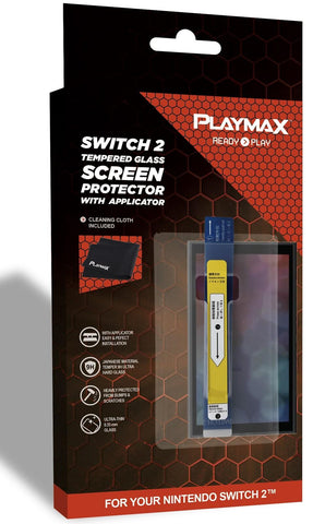 Playmax Tempered Glass Screen Protector with applicator for Nintendo Switch 2