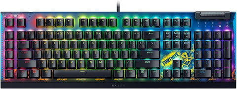 Razer BlackWidow V4 X Wired Mechanical Gaming Keyboard (Yellow Switch) Fortnite Edition