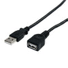 StarTech: USB 2.0 Extension Cable A to A - M/F - Black (3m)