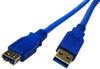 DYNAMIX USB3.0 Type-A Male To Female Extension Cable - Blue (5m)