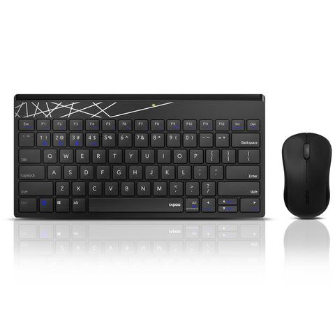 Rapoo 8000M Multi-mode Wireless Keyboard & Mouse - Black