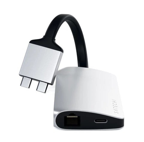 SATECHI: USB-C Dual Multimedia Adapter- Silver