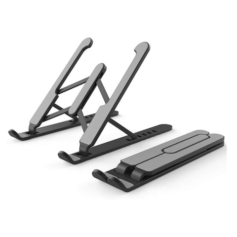 Adjustable Foldable Tablet And Laptop Stand - Black