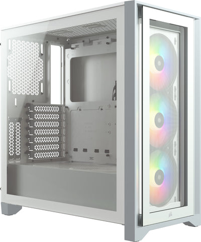 CORSAIR iCUE 4000X RGB Tempered Glass Mid Tower Case White