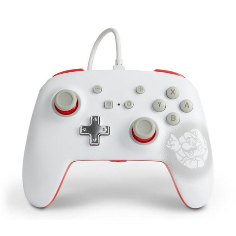 PowerA Nintendo Switch Enhanced Wired Controller (Mario White)