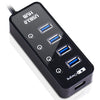 4-Port Super Speed USB-3.0 Hub - Black