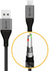 1.5m Alogic Super Ultra USB-Cto USB-A 2.0 3A Cable Space Grey