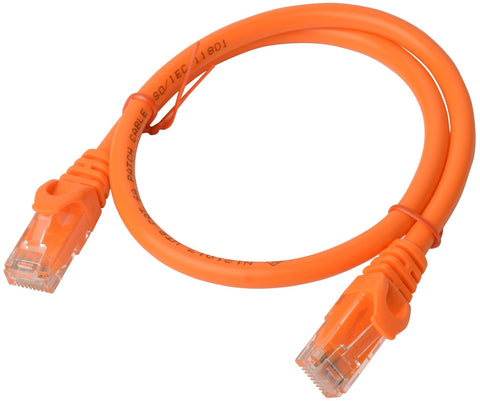 0.5m 8ware Cat6a UTP Snagless Ethernet Cable Orange