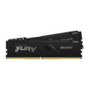 16GB Kingston Fury Beast DDR4-3200 CL16 (2x8GB) Dual RAM Kit Black