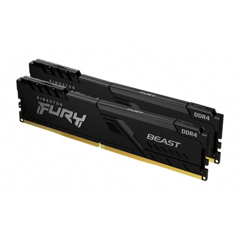 32GB Kingston Fury Beast DDR4-3200 CL16 (2x16GB) Dual RAM Kit Black