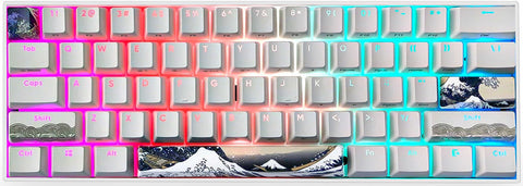 KBParadise V60 The 2 RGB MX Brown 60% Hot Swappable Mechanical Keyboard The Great Wave