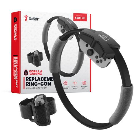 Gorilla Gaming Replacement Ring-Con and Leg Strap for Ring Fit (Switch)
