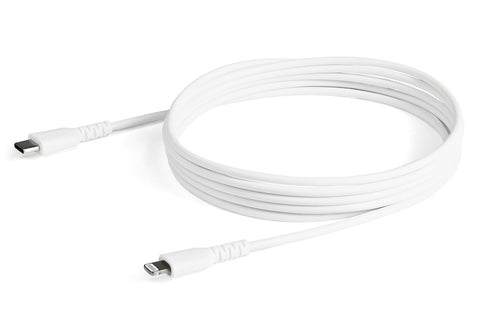 2m StarTech Heavy Duty Certified USB-C to Lightning Cable White