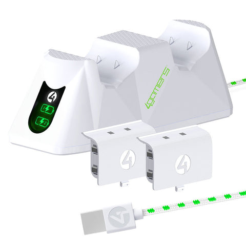 4Gamers Xbox Series X/S SX-C100 Twin Charging Dock (White)