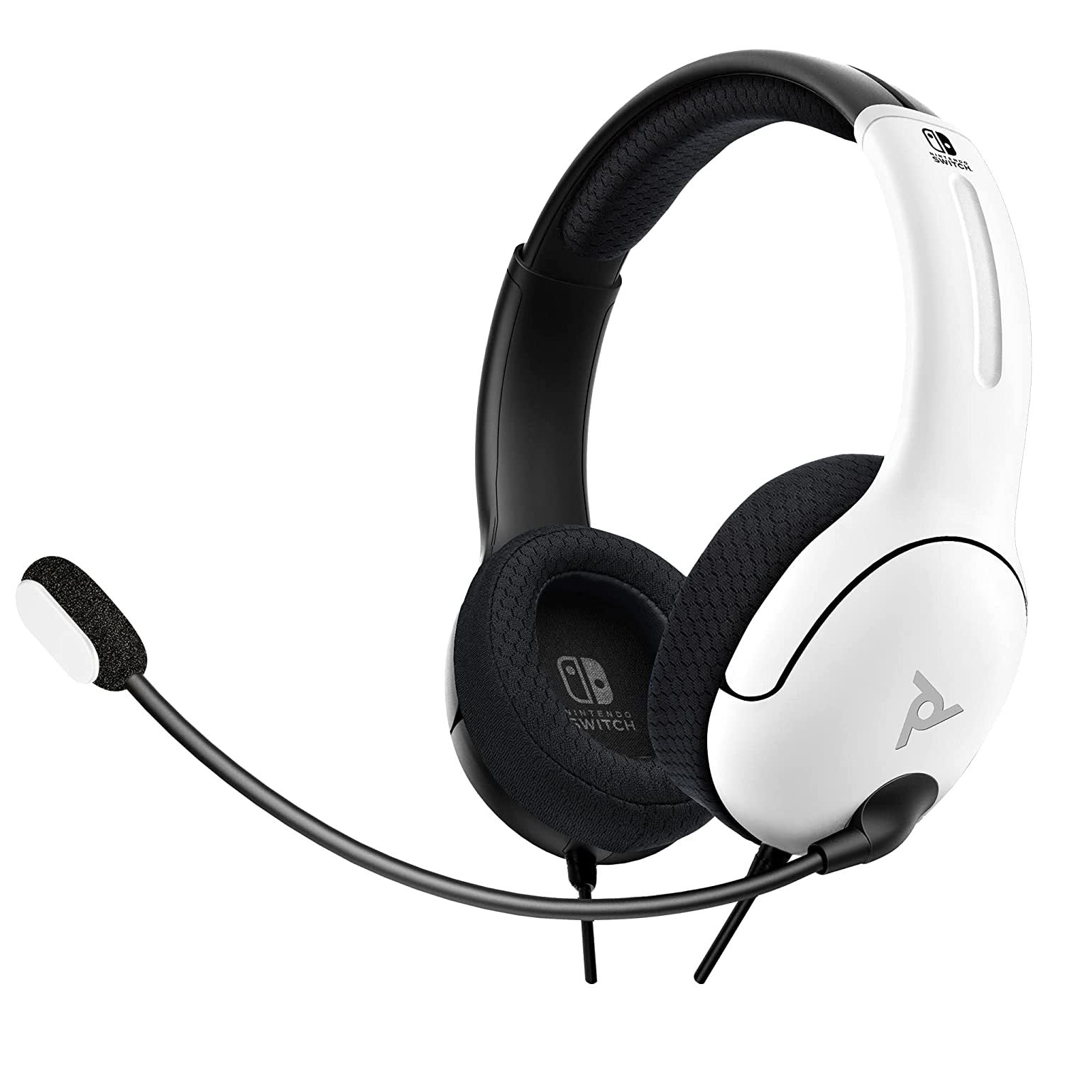 Nintendo Switch LVL40 Wired Stereo Gaming Headset Back White