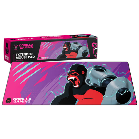 Gorilla Gaming Extended Mouse Pad - Neon Pink