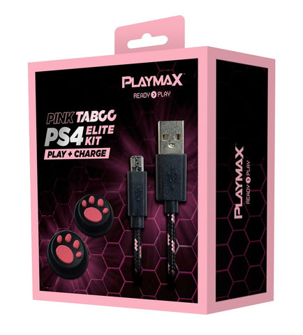 Playmax Taboo PS4 Play and Charge Elite Kit (Pink)