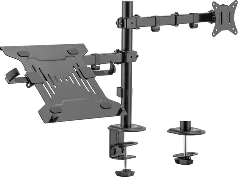 Gorilla Arms Steel Monitor Arm with Laptop Tray for 17”-32” Displays