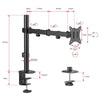 Gorilla Arms Single-Monitor Steel Articulating Monitor Mount for 17” to 32” Displays