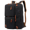 17.3" Convertible Canvas Sport Backpack & Shoulder Bag Black