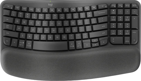 Logitech Wave Keys Wireless Ergonomic Keyboard Graphite