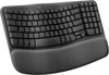 Logitech Wave Keys Wireless Ergonomic Keyboard Graphite