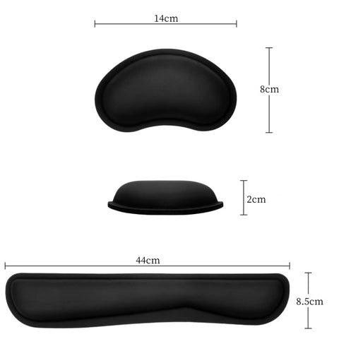 Comfeya Ergonomic Keyboard Support And Mouse Wrist Rest Set - Black