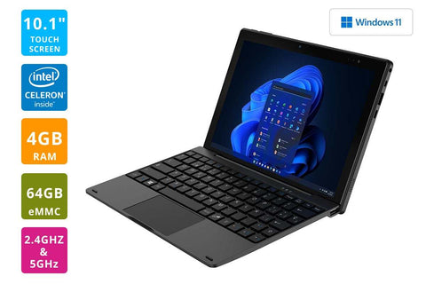 Kogan Atlas 10.1" 2-In-1 D600 Touchscreen Laptop With Windows 11 Home S (4Gb, 64Gb)