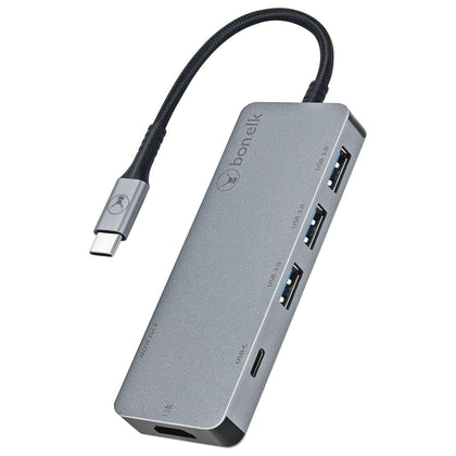 Bonelk Long-Life 6 In 1 Multiport Adaptor - Space Grey